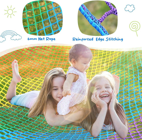 Hapfan 10 ft Climbing Dome with Climbing Cargo Net for Kids 3-12 | Jungle Gym Climber with Net Hammock for Backyard Outside, Outdoor Dome Playset Monkey Bars, Supports 800 lbs, 3D Setup Video