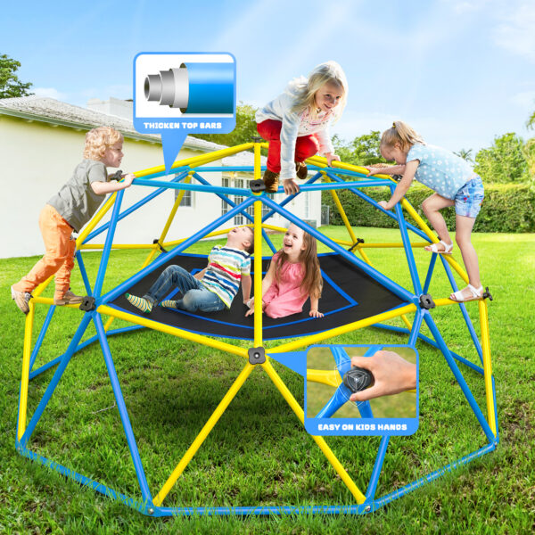 Hapfan 10ft Climbing Dome with Canopy, Jungle Gym for Kids Backyard ...