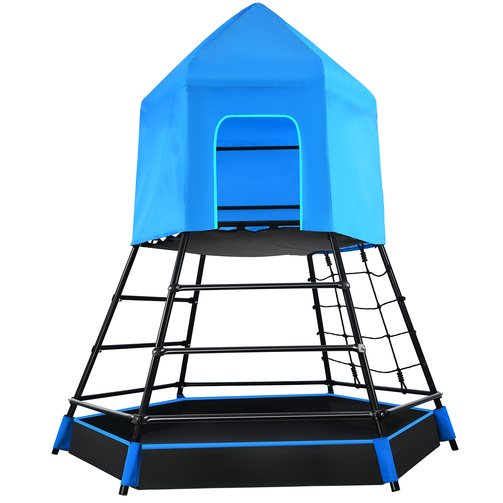 Hapfan Jungle Gym with Platform and Tent, Climbing Toys with Monkey ...